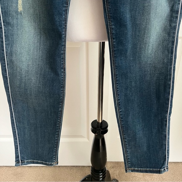 Hudson Dakota Piped Detail Super Skinny Denim Jeans Womens Sz 32 - Picture 4 of 16